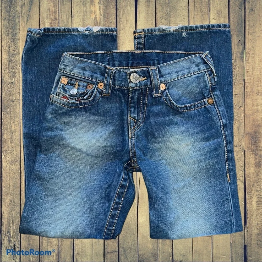True Religion Girls Size 7 Denim Bootcut Jeans